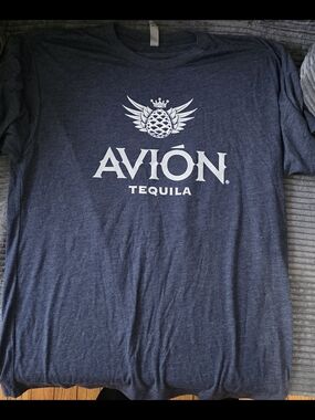 Next Level Apparel Navy Blue Avion Tequila Logo T-Shirt